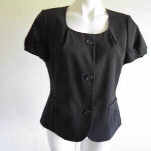 Ann Taylor Black Short Sleeve Blazer